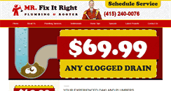 Desktop Screenshot of mrfixitrightplumbing.com