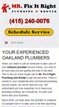 Mobile Screenshot of mrfixitrightplumbing.com